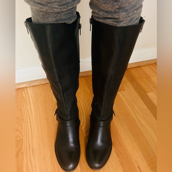 All leather boots, black size 6 - Picture 2 of 4